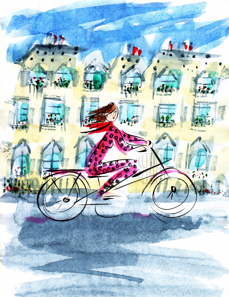 2039 Paris_Woman on Bike_Watermark